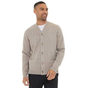 Threadbare Mens Dutch Cardigan / Charcoal Marl
